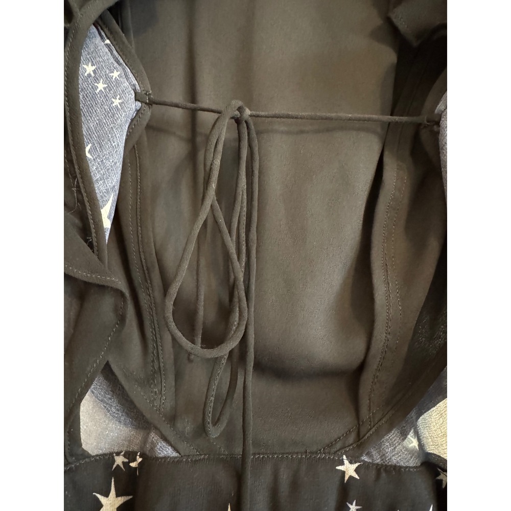 Fame Partners Long Sleeve Star Polk Dot Ruffle Low Back Mini Dress Size 2 - Picture 13 of 16